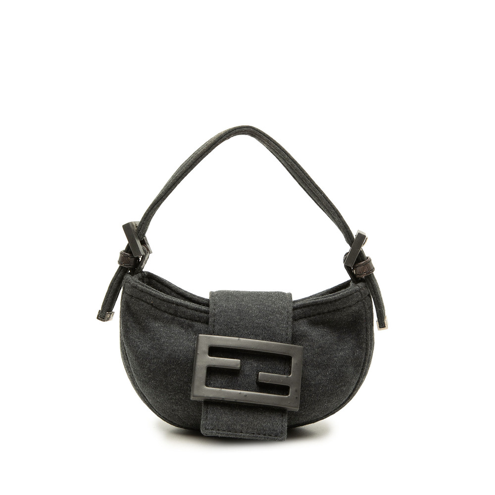 Pre-Loved Fendi Mini Wool Croissant Handbag